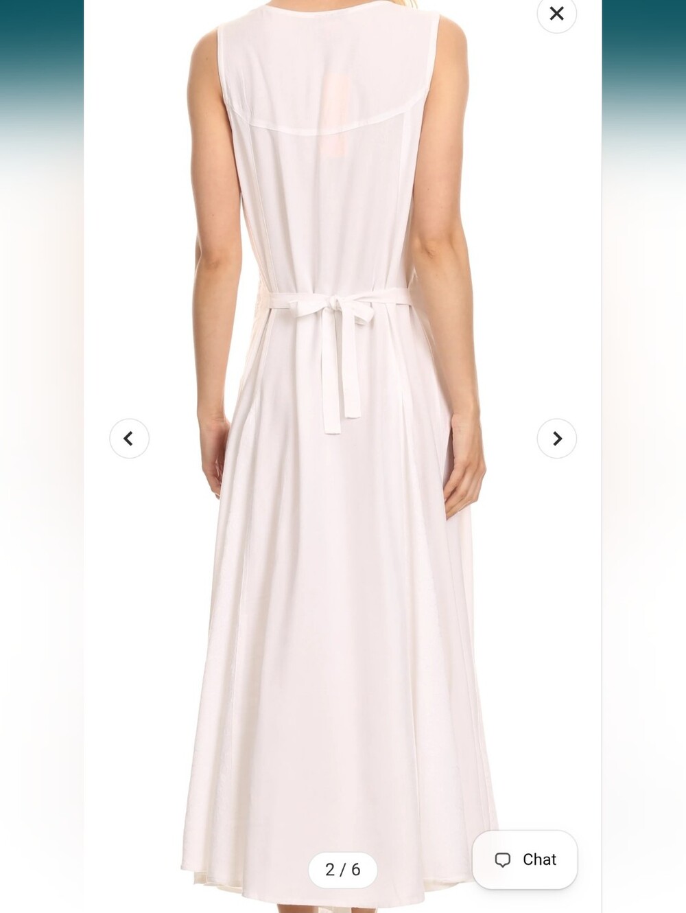 Sakkas Maya Floral White Embroidered Midi Button Up Dress Duster Soft And Flowy - Picture 12 of 12